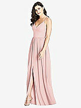 Front View Thumbnail - Rose Criss Cross Strap Backless Maxi Dress