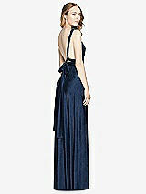 Rear View Thumbnail - Midnight Navy Soho Metallic Twist Dress