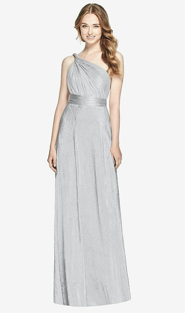 Front View - Silver Soho Metallic Twist Dress