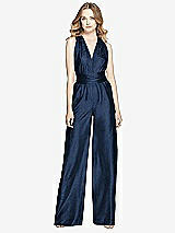 Front View Thumbnail - Midnight Navy Soho Metallic Twist Jumpsuit