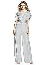 Alt View 1 Thumbnail - Silver Soho Metallic Twist Jumpsuit