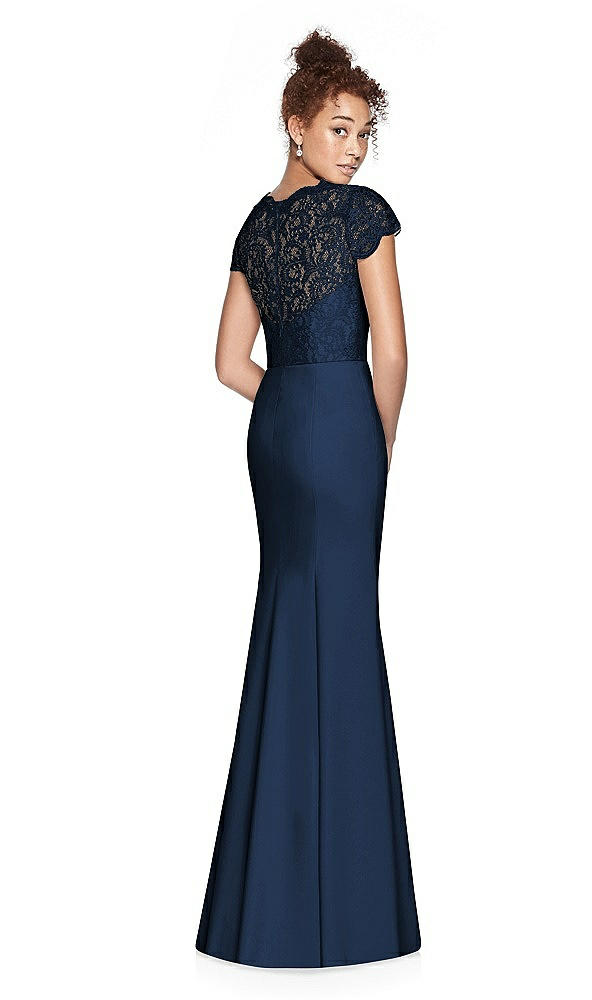 Back View - Midnight Navy Dessy Bridesmaid Dress 3023