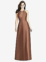 Rear View Thumbnail - Cognac Bella Bridesmaids Dress BB115