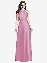 Rear View Thumbnail - Powder Pink Bella Bridesmaids Dress BB115