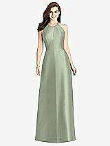 Rear View Thumbnail - Sage Bella Bridesmaids Dress BB115