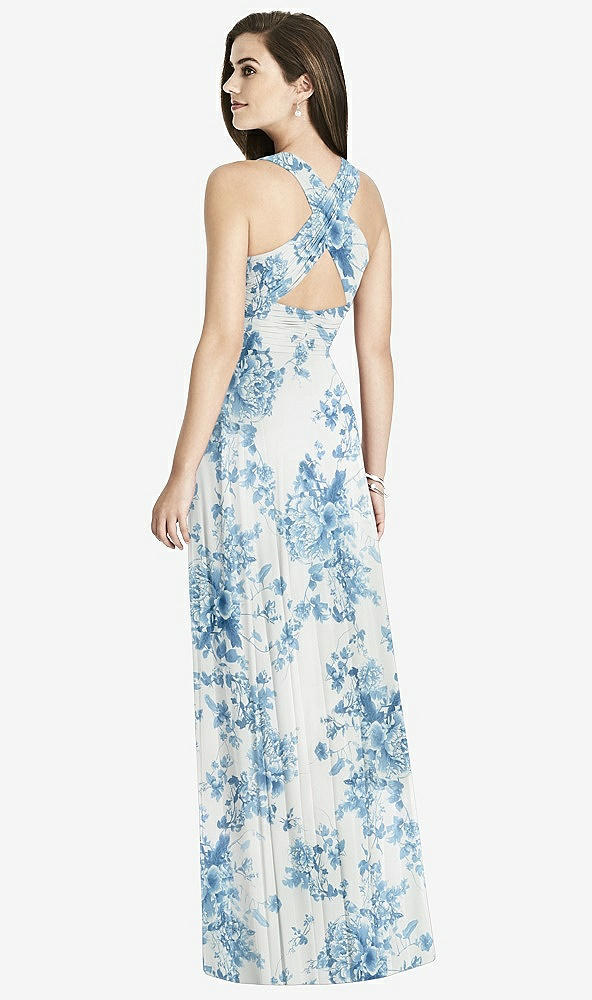 Back View - Cottage Rose Dusk Blue Bella Bridesmaids Dress BB117