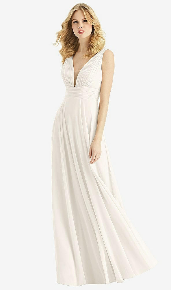 Front View - Ivory & Light Nude Bella Bridesmaids Dress BB109