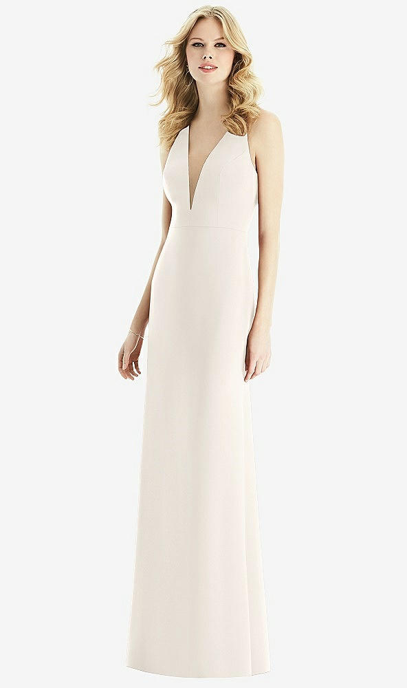 Front View - Ivory & Light Nude Bella Bridesmaids Dress BB111