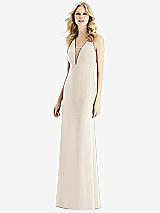 Front View Thumbnail - Oat & Light Nude Bella Bridesmaids Dress BB111