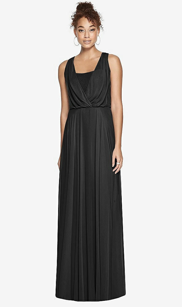 Front View - Black Dessy Bridesmaid Dress 3006