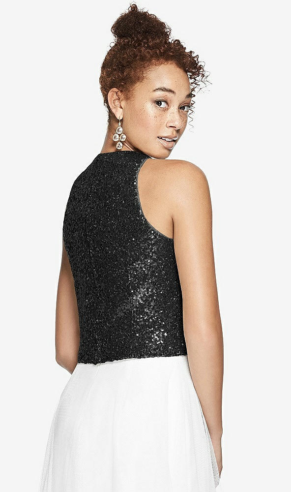 Back View - Black Dessy Bridesmaid Top T3008