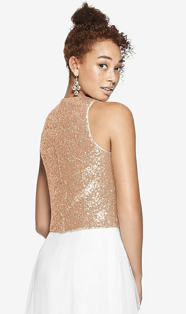 Back View - Copper Rose Dessy Bridesmaid Top T3008