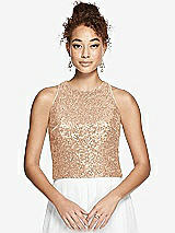Front View Thumbnail - Rose Gold Dessy Bridesmaid Top T3008