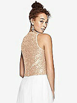 Rear View Thumbnail - Rose Gold Dessy Bridesmaid Top T3008