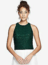Front View Thumbnail - Hunter Green Dessy Bridesmaid Top T3008