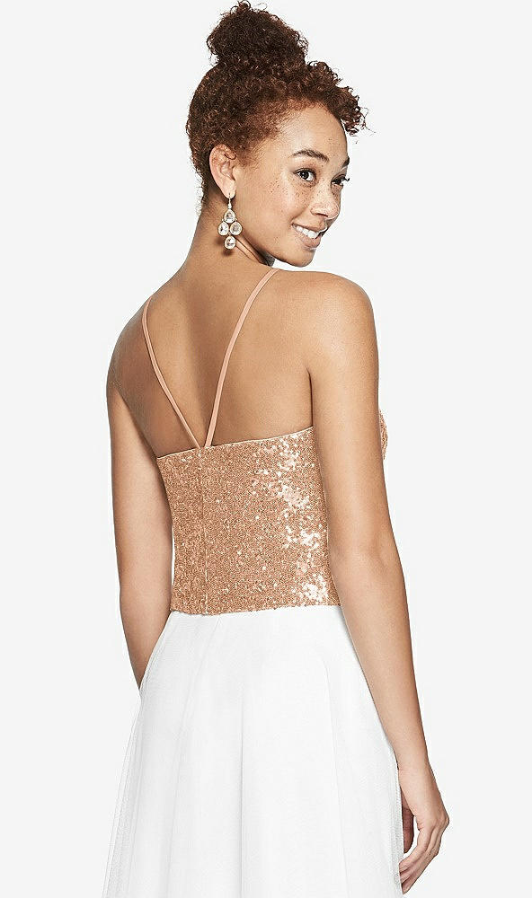 Back View - Copper Rose Dessy Bridesmaid Top T3009