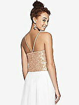 Rear View Thumbnail - Rose Gold Dessy Bridesmaid Top T3009