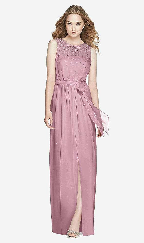 Front View - Dusty Pink Dessy Bridesmaid Dress 3025