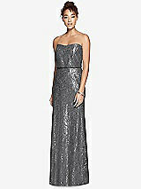 Front View Thumbnail - Charcoal Gray After Six Bridesmaid Dress 6786