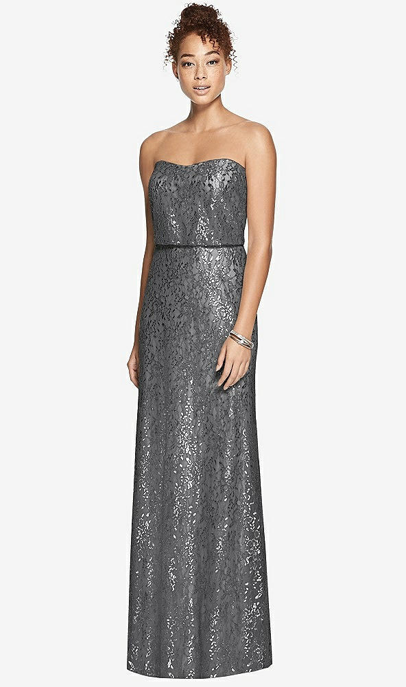 Front View - Charcoal Gray After Six Bridesmaid Dress 6786