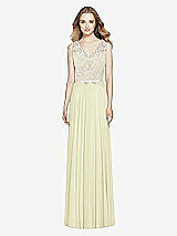 Front View Thumbnail - Butter Yellow & Ivory After Six Bridesmaid Dress 6773