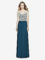 Front View Thumbnail - Atlantic Blue & Ivory After Six Bridesmaid Dress 6773