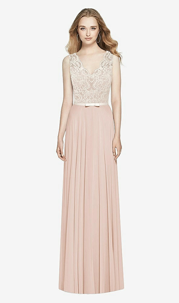 Front View - Cameo & Ivory After Six Bridesmaid Dress 6773