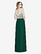 Rear View Thumbnail - Hunter Green & Ivory After Six Bridesmaid Dress 6773
