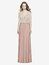 Front View Thumbnail - Neu Nude & Ivory After Six Bridesmaid Dress 6773