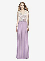 Front View Thumbnail - Pale Purple & Ivory After Six Bridesmaid Dress 6773