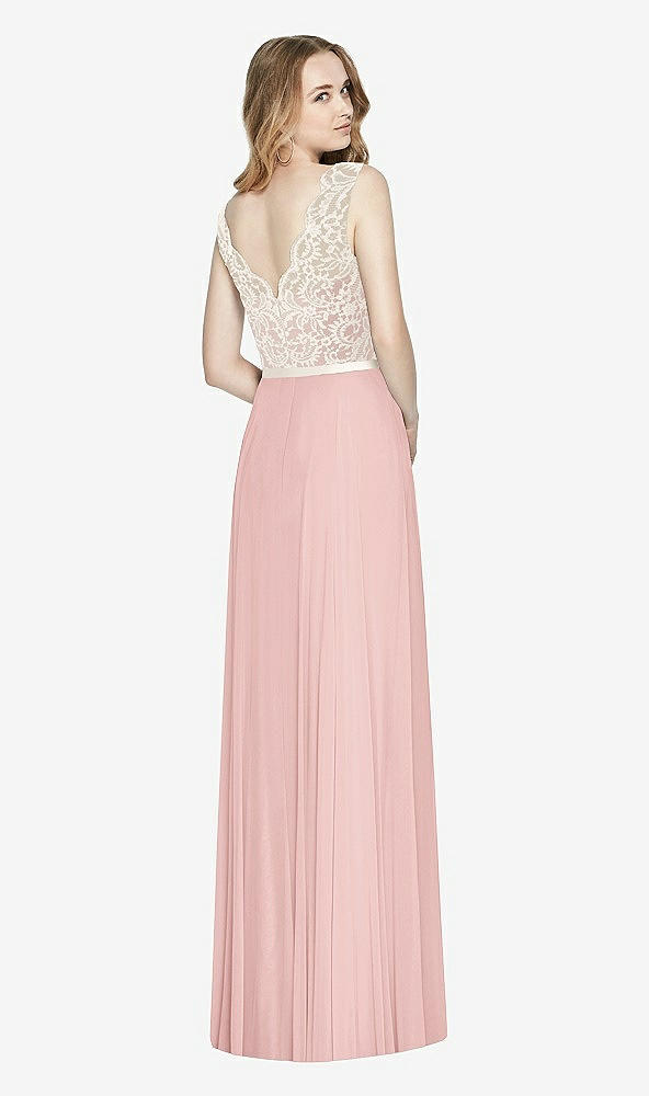 Back View - Rose & Ivory After Six Bridesmaid Dress 6773