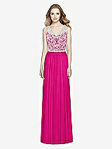 Front View Thumbnail - Think Pink & Ivory After Six Bridesmaid Dress 6773