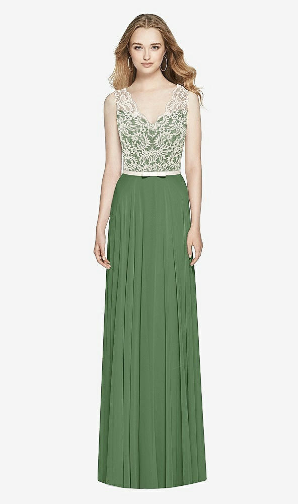 Front View - Vineyard Green & Ivory After Six Bridesmaid Dress 6773