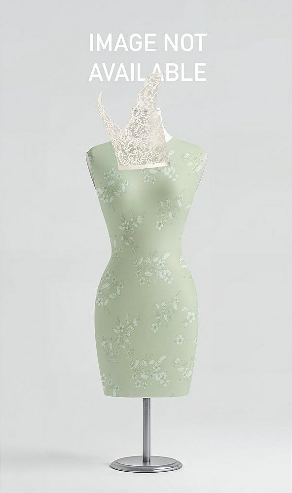 Back View - Vintage Primrose Sage & Ivory After Six Bridesmaid Dress 6773