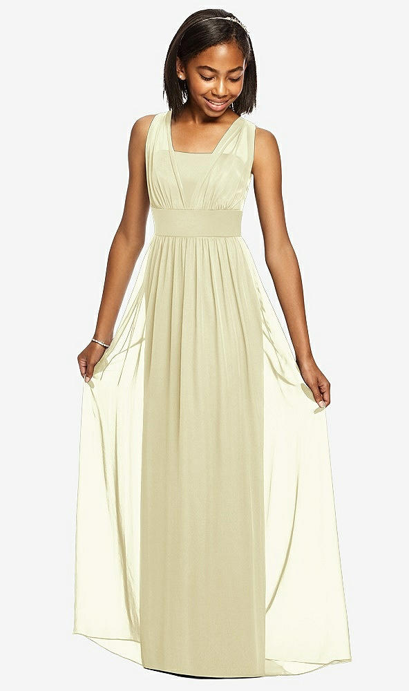 Front View - Butter Yellow Dessy Collection Junior Bridesmaid Dress JR543