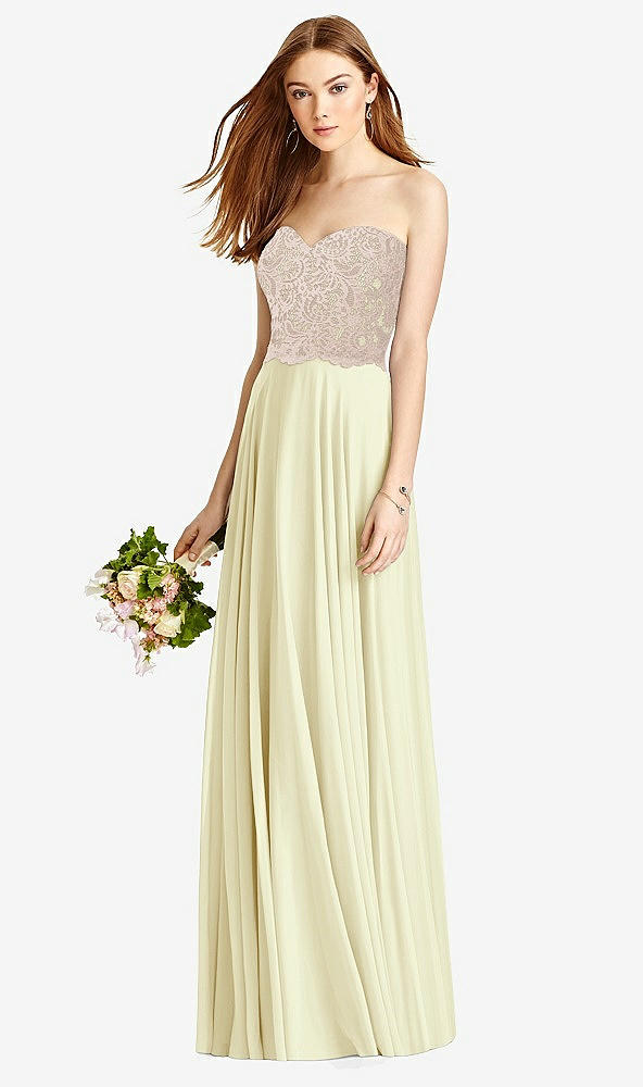 Front View - Butter Yellow & Cameo Studio Design Bridesmaid Dress 4529