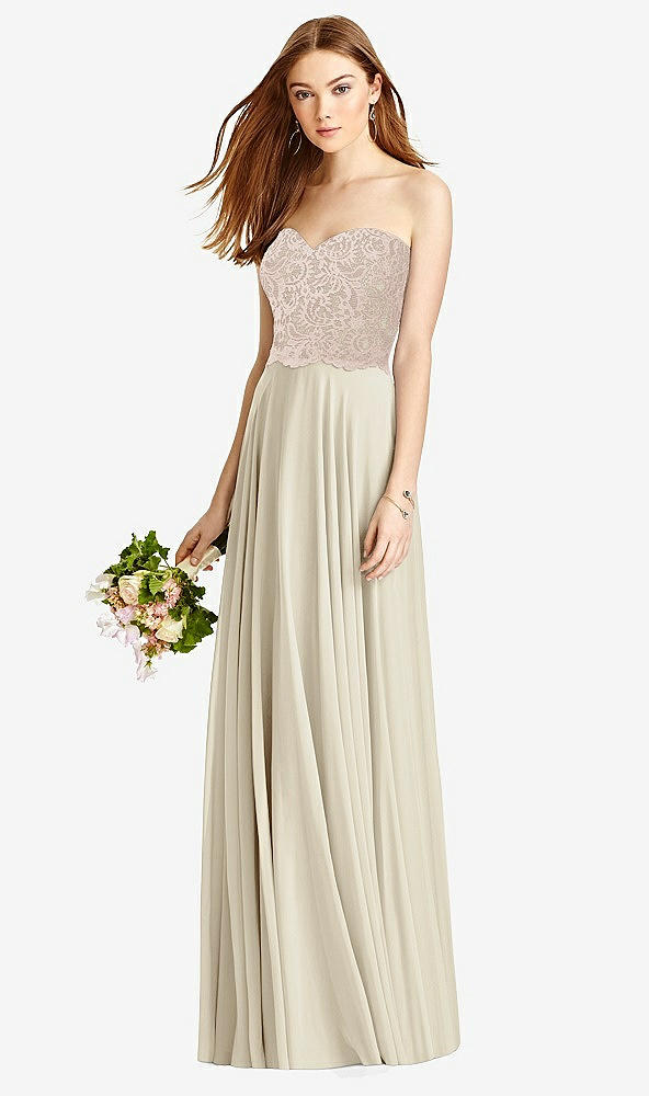 Front View - Champagne & Cameo Studio Design Bridesmaid Dress 4529