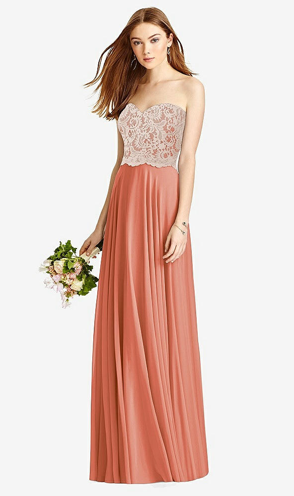 Front View - Terracotta Copper & Cameo Studio Design Bridesmaid Dress 4529