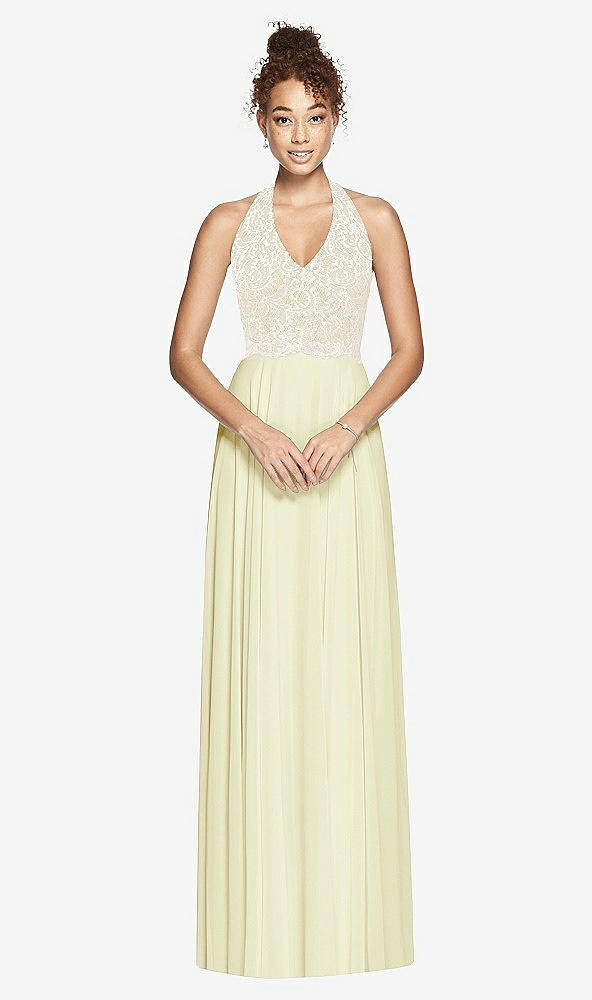 Front View - Butter Yellow & Ivory Studio Design Bridesmaid Dress 4530