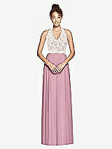 Front View Thumbnail - Dusty Pink & Ivory Studio Design Bridesmaid Dress 4530