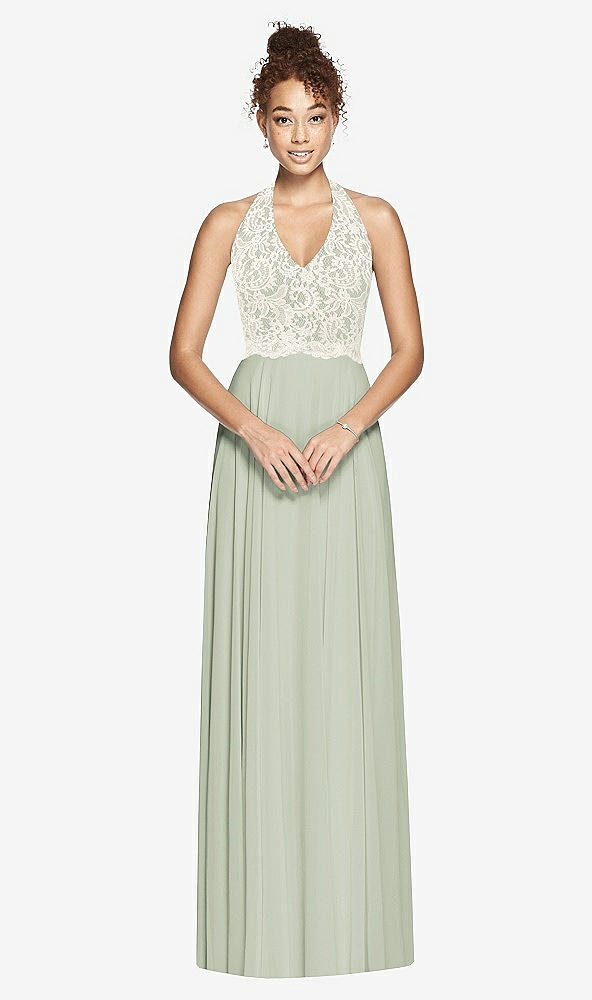 Front View - Celadon & Ivory Studio Design Bridesmaid Dress 4530