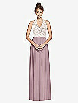 Front View Thumbnail - Dusty Rose & Ivory Studio Design Bridesmaid Dress 4530