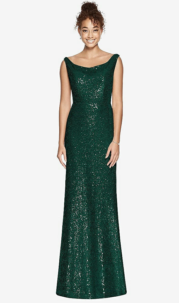 Front View - Hunter Green Studio Design Bridesmaid Dress 4531