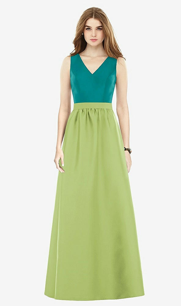 Front View - Mojito & Jade Alfred Sung Bridesmaid Dress D752