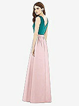 Rear View Thumbnail - Ballet Pink & Jade Alfred Sung Bridesmaid Dress D752