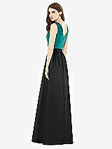 Rear View Thumbnail - Black & Jade Alfred Sung Bridesmaid Dress D752