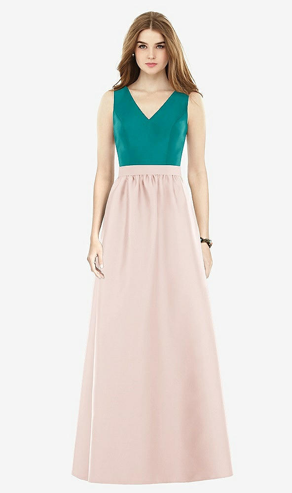 Front View - Blush & Jade Alfred Sung Bridesmaid Dress D752