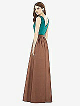 Rear View Thumbnail - Cognac & Jade Alfred Sung Bridesmaid Dress D752