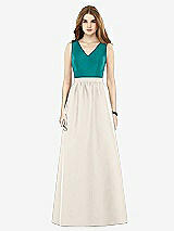 Front View Thumbnail - Ivory & Jade Alfred Sung Bridesmaid Dress D752