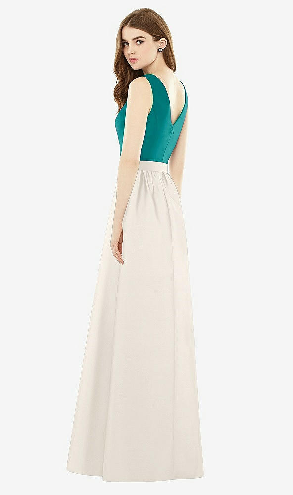 Back View - Ivory & Jade Alfred Sung Bridesmaid Dress D752